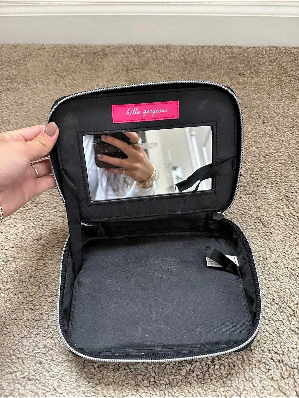 bareMinerals Hello Gorgeous Black Cosmetic Case with Mirror Black Cosmetic Case
